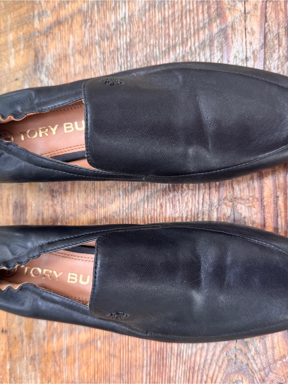 Tory Burch Black Leather Slip-On Loafers for Men